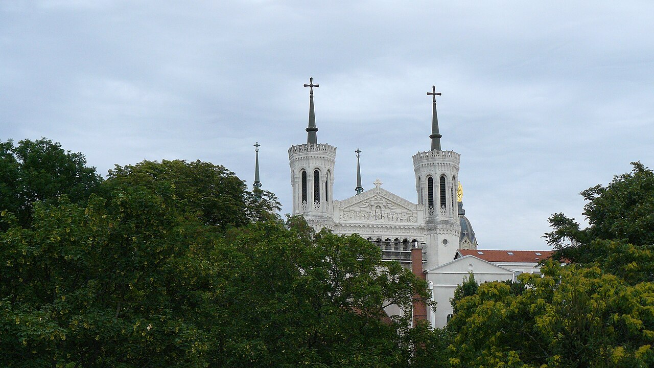 Vue de Lyon avec la basilique de Fourvière